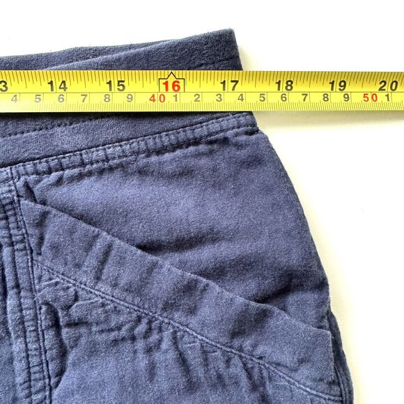 J Jill Stretchy Waist Pockets Roll Tab Leg Cotton Tapered Pants Blue - Picture 6 of 12